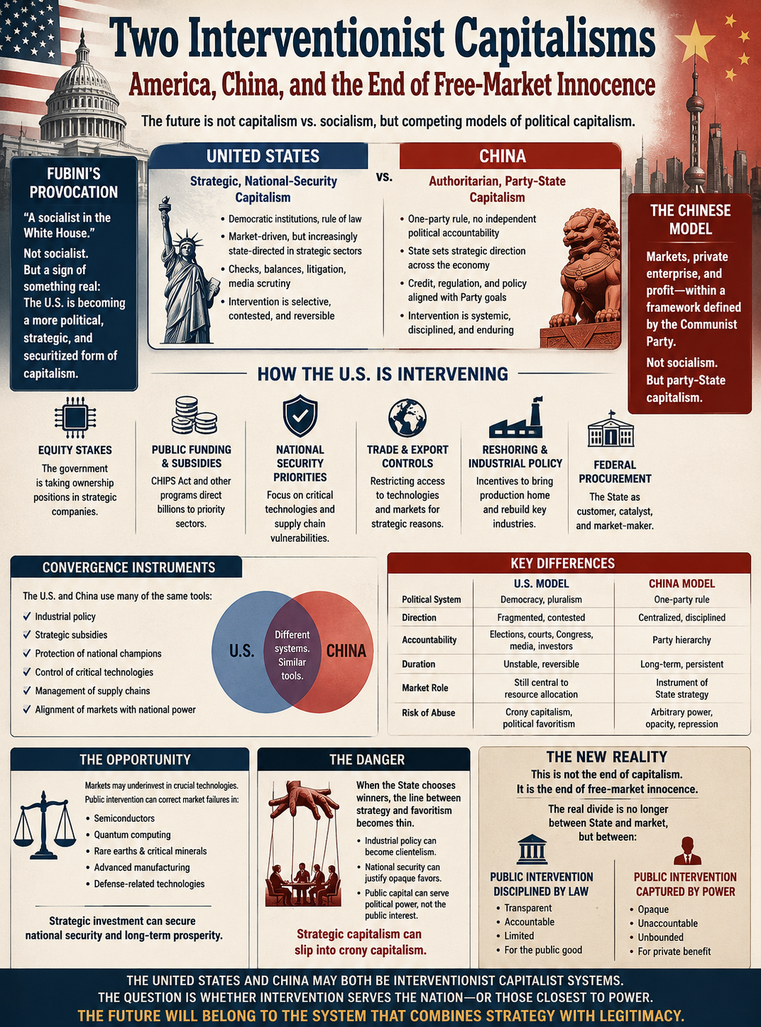 Two Interventionist Capitalisms: America, China, and the End of Free-Market Innocence